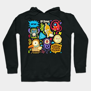 Cute Monsters Doodles Hoodie